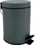 MSV Bad/Toiletten-Treteimer - dunkelgrau - 3 Liter - 17 x 25 cm - Dunkelgrau