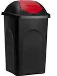 Stefanplast M&uuml;lleimer mit Schwingdeckel 60L - Rot