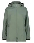 Cmp WOMAN LONG JACKET ZIP HOOD DET MINERAL MINERAL D42 - Grau - 42