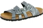 Lico Bioline Pantolette Flora grau Gr. 36 - Grau - 36