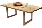 SIT M&ouml;bel Esstisch aus Teak 200 cm | Tischplatte 50 mm natur | Kufen-Gestell...