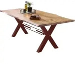 SIT M&ouml;bel Esstisch Baumkante | 220 x 100 cm | Platte 56 mm Akazie natur |...