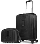 REDOLZ Essentials 14 Trolley Set 2-teilig ( S Exp. + Beauty Case ) Black Metallic