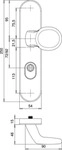 EDI Schutzgarnitur Logo 8755/0272 Alu.F1 72mm 35-45mm - Silber