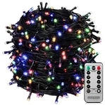 MONZANA&reg; LED Lichterkette 400 LED 40m Bunt schwarzes Kabel - Schwarz