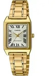 CASIO LTP-V007G-9BUDF Damen-Analoguhr, gold - Gold/Wei&szlig;