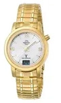 MasterTime Damen-Funkuhr MTLA-10313-12M, analog-digital, Gold,...