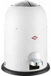 WESCO MINI MASTER M&uuml;lleimer WEISS MATT mit 6 Liter Abfallvolumen und Fu&szlig;tritt /