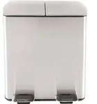 M&uuml;lleimer mit 2 Kammern Jannik 40 Liter Silber - Silber