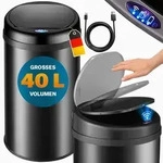 MONZANA Sensor M&uuml;lleimer K&uuml;che Schwarz - Schwarz