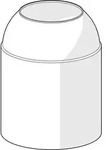 Hansa Abdeckkappe f&uuml;r Mix- Einhebelmischer chrom, 1 Stk. - Wei&szlig;