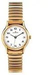 Dugena 4460535 Damen-Armbanduhr, Gold-Geh&auml;use, Metall-Armband
