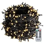 MONZANA&reg; LED Lichterkette 600 LED 60m Warmwei&szlig; schwarzes Kabel - Schwarz