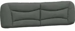 vidaXL Kopfteil-Kissen "Hvar" Dunkelgrau 180 cm Stoff - Grau