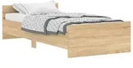 vidaXL Bettgestell ohne Matratze Sonoma-Eiche 90x200 cm Holzwerkstoff - Braun
