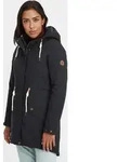 OXMO OXMelly Damen &Uuml;bergangsmantel Parka Lange Jacke mit Kapuze - Schwarz - L