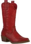 VAN HILL Damen Cowboystiefel Stiefel Stickereien Schuhe 840208, Farbe: Rot, Gr&ouml;&szlig;e: