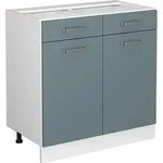 K&uuml;chenunterschrank Vicco R-Line Blau-Grau 80 cm , ohne Arbeitsplatte, Model 41201 -