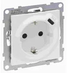 Legrand SEANO Schuko-Steckdose + USB-C mit Steckklemmen, Farbe: Ultrawei&szlig;, 1 Stk. -
