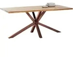 SIT M&ouml;bel Baumkante-Esstisch 160 cm aus Akazie | Tischplatte 36 mm natur |...