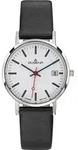 Dugena 4460400 Damen-Armbanduhr, Edelstahl-Geh&auml;use, Leder-Armband - Schwarz