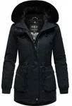 Navahoo Damen Winter Jacke Kurz Stepp Mantel Parka Kapuze warm Kunstfell Olessaa Navy