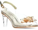 Misstyl by Laura Vita Damen Sandalette transparent mit Perlen-Glamour MIRA 01,