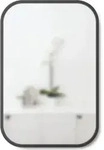 Umbra Wandspiegel Hub, Spiegel, Rechteckig, Glasspiegel, Schwarz, 61 x 91 cm,