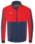 Erima Six Wings Pr&auml;sentationsjacke New Navy/Rot Junior - 128 - Rot - 128