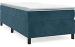 vidaXL Boxspringbett mit Matratze Dunkelblau 90x200 cm Samt - Blau