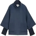 Tom Tailor Damen Jacke mit abnehmbarem Stehkragen, langen gerippten &Auml;rmeln,