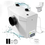 Juskys Hebeanlage 600 W - Schmutzwasserpumpe mit H&auml;cksler, Kleinhebeanlage, 7...
