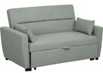 HOMCOM Schlafsofa, 2-Sitzer Sofa mit Schlaffunktion, Verstellbare R&uuml;ckenlehne -