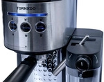 TORNADO Die automatische Espressomaschine TCM14125 in Schwarz x Edelstahl...