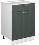 K&uuml;chenunterschrank Vicco Fame-Line Gr&uuml;n-Gold Landhaus 60 cm mit Schublade, ohne