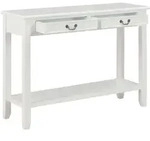 vidaXL Konsolentisch Wei&szlig; 110 x 35 x 80 cm Holz - Wei&szlig;