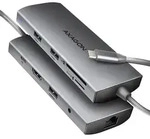 Axagon HMC-8HLSA, USB 5Gbps hub, 3x USB-A, HDMI 4k/60Hz, RJ-45, SD/microSD, audio, PD