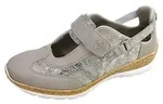 Rieker Damenschuhe Halbschuhe Slipper Silber Freizeit - Silber - 36