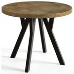 Esstisch Rund Ovo, Esstisch Ausziehbar 80-130 cm, Moderner Wohnzimmertisch und