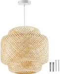 tectake&reg; Deckenleuchte Lignea Lux aus Bambus Boho-Stil 40 x 39 cm - Braun