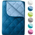 Microfaser Sommer Steppbett 155x220 dunkelblau & blau / / kochfest 95&deg; /