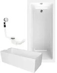 Calmwaters&reg; Rechteck Badewanne Komplettset 170x75 cm mit Wannentr&auml;ger &
