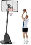 SPORTNOW Basketballst&auml;nder 236&ndash;293 cm Basketballkorb mit St&auml;nder, Rollen Stahl -