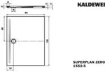 Kaldewei 355247983676 DW SUPERPLAN ZERO Mod.1552-5, 800 x - Schwarz