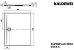 KALDEWEI SUPERPLAN ZERO 1554-5, Duschwanne mit Wannentr&auml;ger extraflach, 120x90cm,