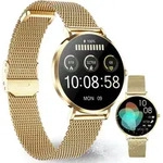 XCOAST Damen Smartwatch SIONA 2 Nano Gold - sehr kleine Smartwatch: 38mm...