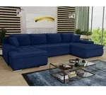 Wohnlandschaft mit Schlaffunktion Faris U-Form - Couch, Schlafsofa mit...