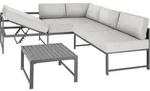 tectake&reg; Aluminium Sitzgruppe Faro wetterfest - Grau