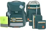L&auml;ssig School Set Slim Unique dark green 7-teilig Schulranzenset - Grau