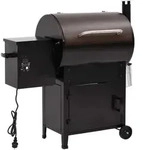 vidaXL Pelletgrill mit Schornstein Schwarz 104 cm Eisen - Schwarz